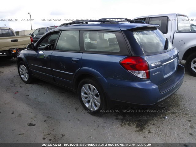 4S4BP63C084311862 - 2008 SUBARU OUTBACK 2.5XT LIMITED BLUE photo 3