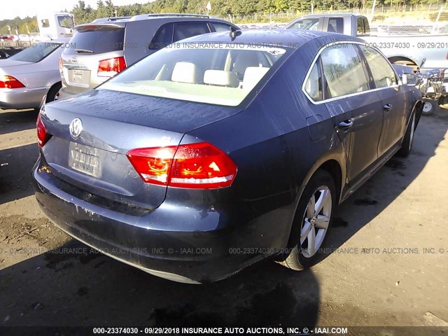 1VWBP7A34CC031595 - 2012 VOLKSWAGEN PASSAT SE Navy photo 4