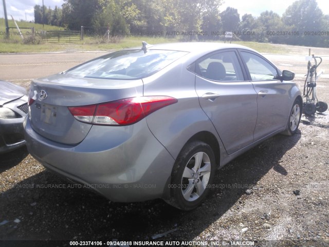 KMHDH4AE5DU986146 - 2013 HYUNDAI ELANTRA GLS/LIMITED SILVER photo 4