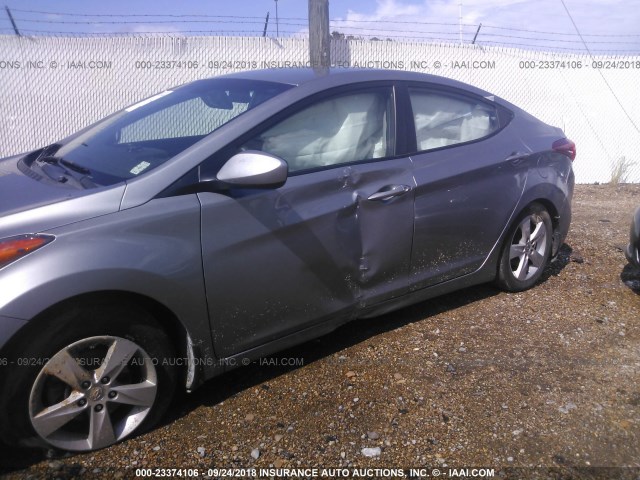 KMHDH4AE5DU986146 - 2013 HYUNDAI ELANTRA GLS/LIMITED SILVER photo 6