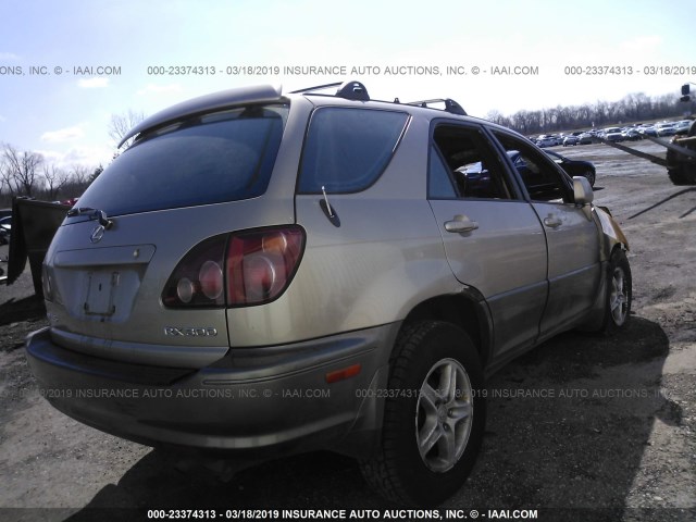 JT6HF10U3X0093267 - 1999 LEXUS RX 300 GOLD photo 4