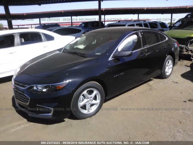 1G1ZB5ST2JF199890 - 2018 CHEVROLET MALIBU LS BLACK photo 2