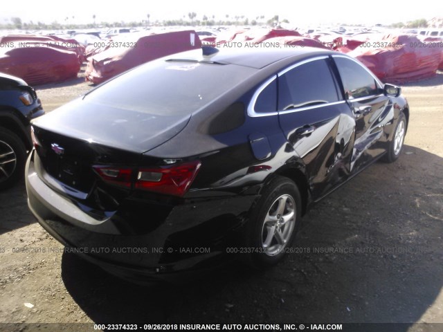 1G1ZB5ST2JF199890 - 2018 CHEVROLET MALIBU LS BLACK photo 4