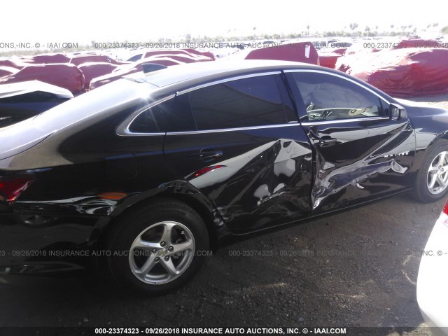 1G1ZB5ST2JF199890 - 2018 CHEVROLET MALIBU LS BLACK photo 6