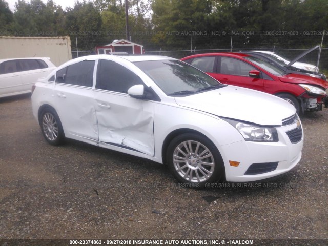 1G1PJ5S90B7279442 - 2011 CHEVROLET CRUZE ECO WHITE photo 1