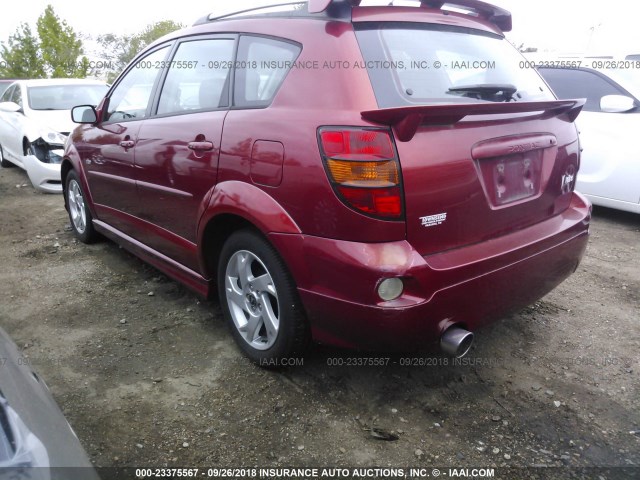 5Y2SL63835Z408449 - 2005 PONTIAC VIBE MAROON photo 3