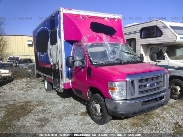 1FDWE3FL2BDA54308 - 2011 FORD E350 E350 SUPER DUTY CTWAY VAN PINK photo 1