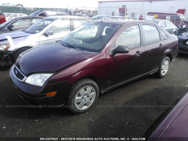 1FAFP34N97W285226 - 2007 FORD FOCUS ZX4/S/SE/SES MAROON photo 2
