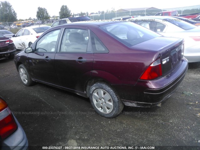 1FAFP34N97W285226 - 2007 FORD FOCUS ZX4/S/SE/SES MAROON photo 3
