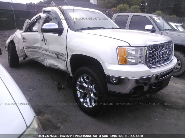 3GTP2VE7XDG147004 - 2013 GMC SIERRA K1500 SLE WHITE photo 1