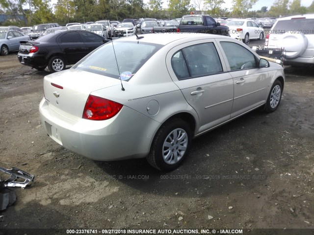 1G1AT58H597231945 - 2009 CHEVROLET COBALT LT TAN photo 4