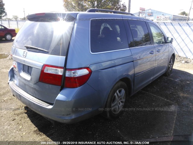 5FNRL387X6B008991 - 2006 HONDA ODYSSEY EXL Light Blue photo 4