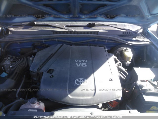 5TELU42NX6Z275837 - 2006 TOYOTA TACOMA DOUBLE CAB 蓝色 照片 10