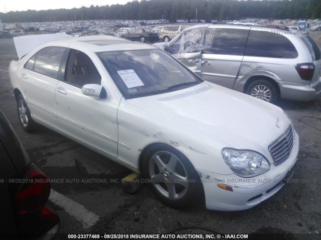 WDBNG70J65A439089 - 2005 MERCEDES-BENZ S 430 WHITE photo 1