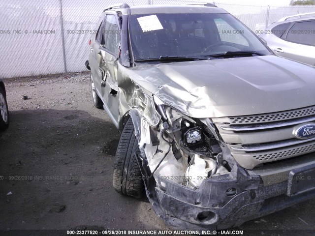 1FM5K8F85DGA89293 - 2013 FORD EXPLORER LIMITED GREEN photo 6