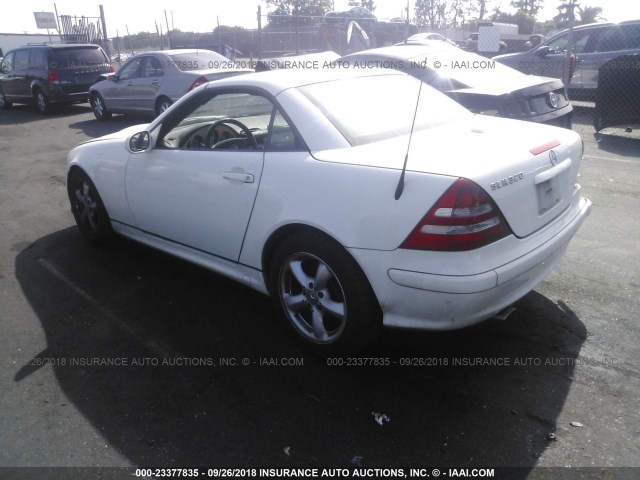 WDBKK65F34F298970 - 2004 MERCEDES-BENZ SLK 320 WHITE photo 3