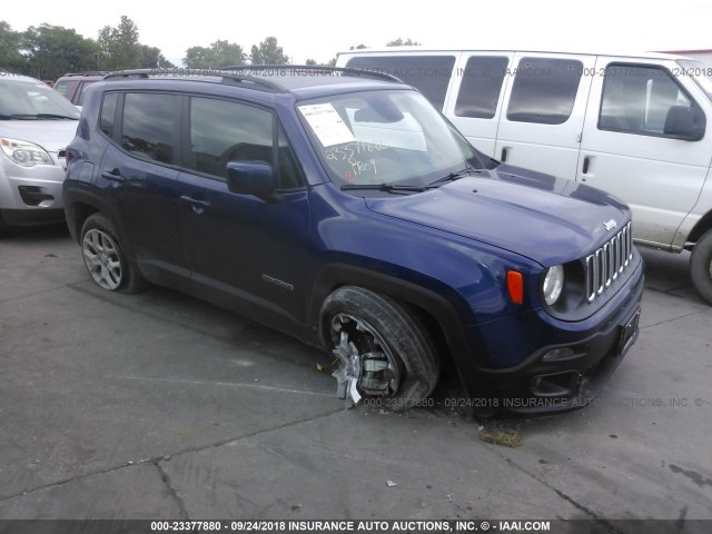 ZACCJBBB5HPG62425 - 2017 JEEP RENEGADE LATITUDE BLUE photo 1