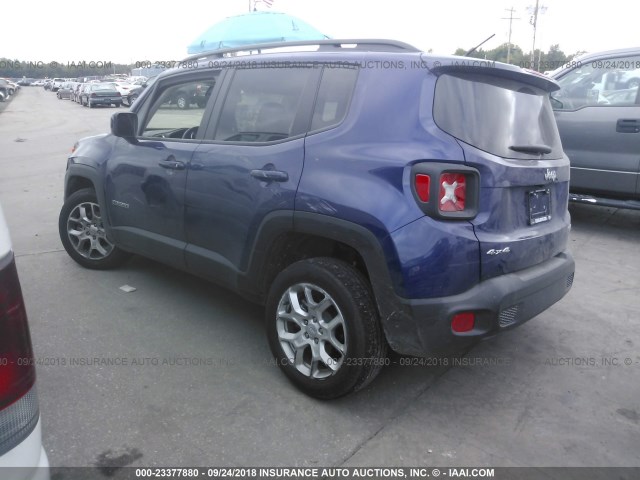 ZACCJBBB5HPG62425 - 2017 JEEP RENEGADE LATITUDE BLUE photo 3