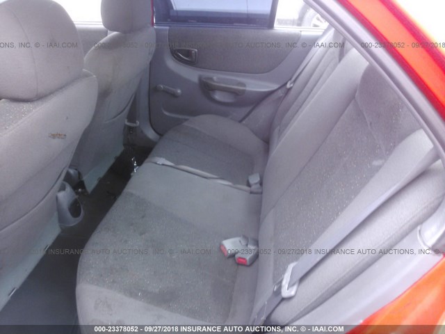 KMHCG45C51U189415 - 2001 HYUNDAI ACCENT GL RED photo 8