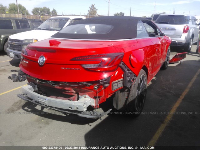 W04WJ3N53HG138531 - 2017 BUICK CASCADA SPORT TOURING RED photo 4