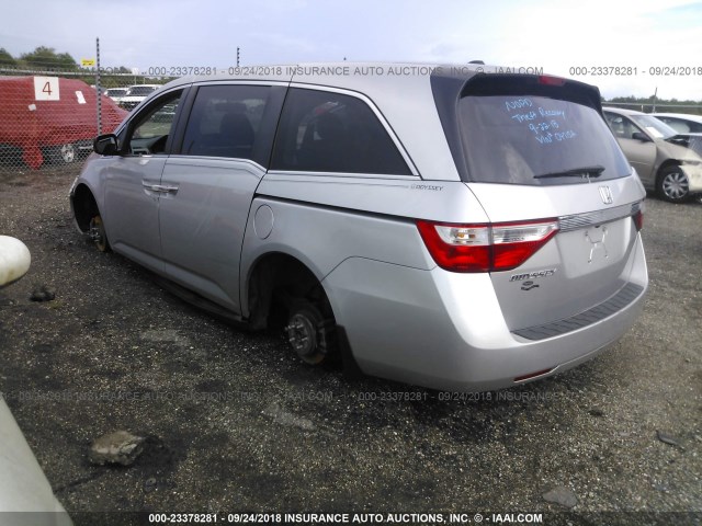 5FNRL5H69DB047152 - 2013 HONDA ODYSSEY EXL SILVER photo 3