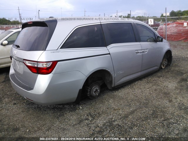 5FNRL5H69DB047152 - 2013 HONDA ODYSSEY EXL SILVER photo 4