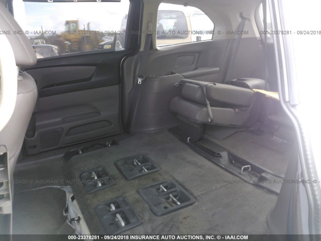 5FNRL5H69DB047152 - 2013 HONDA ODYSSEY EXL SILVER photo 8