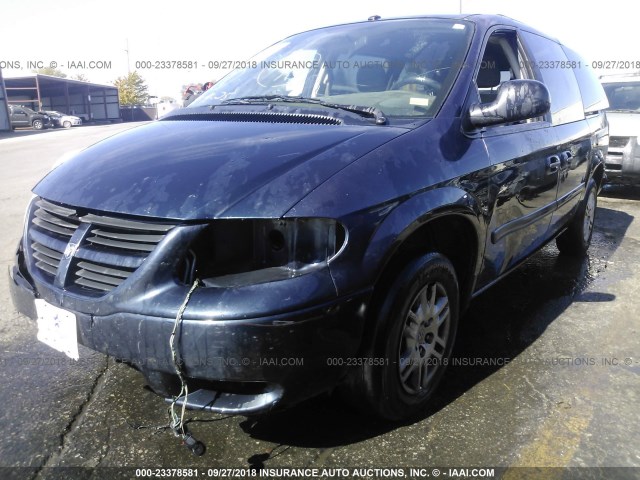 1D4GP24R37B110685 - 2007 DODGE GRAND CARAVAN SE Navy photo 2