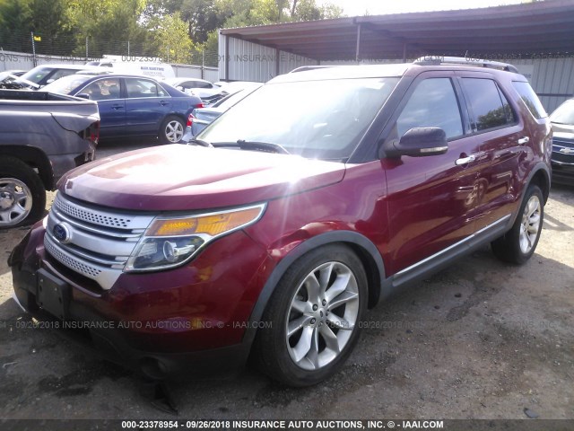 1FM5K7D82DGA74859 - 2013 FORD EXPLORER XLT MAROON photo 2