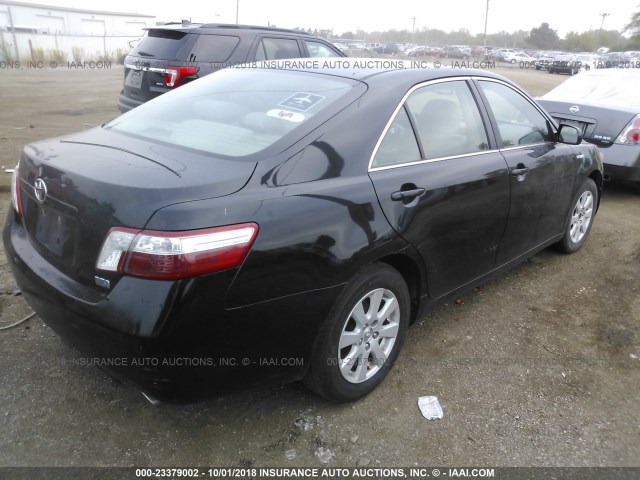 4T1BB46K57U015076 - 2007 TOYOTA CAMRY NEW GENERAT HYBRID BLACK photo 4