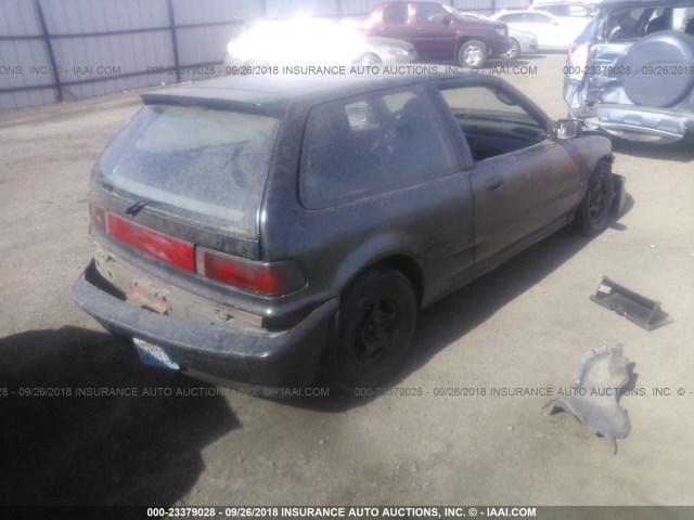 2HGED6358MH581934 - 1991 HONDA CIVIC DX BLACK photo 4