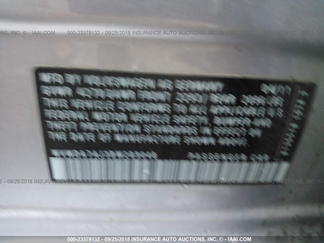 WVWDA7AJ3BW289048 - 2011 VOLKSWAGEN GOLF 银色 照片 9