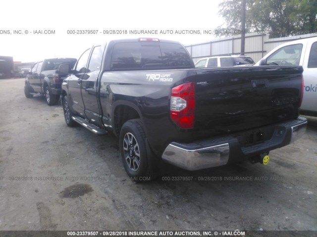 5TFRM5F18EX072894 - 2014 TOYOTA TUNDRA DOUBLE CAB SR/SR5 BLACK photo 3