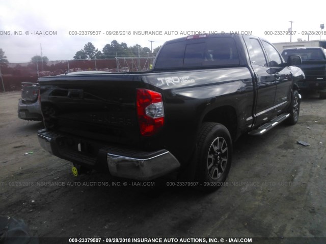 5TFRM5F18EX072894 - 2014 TOYOTA TUNDRA DOUBLE CAB SR/SR5 BLACK photo 4