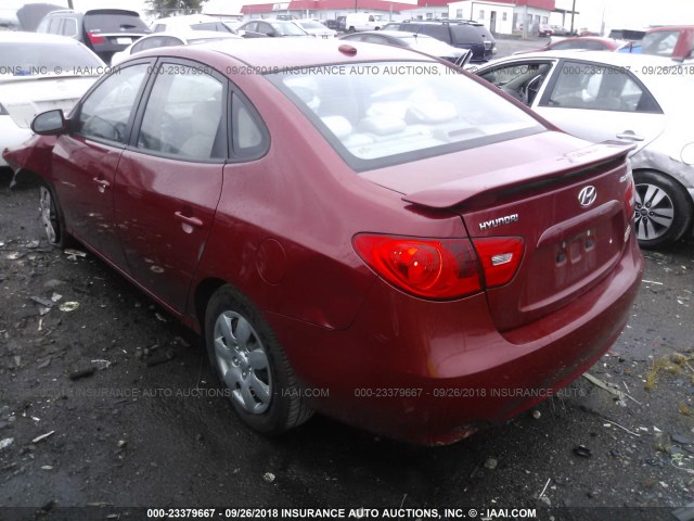 KMHDU46D99U615042 - 2009 HYUNDAI ELANTRA GLS/SE RED photo 3