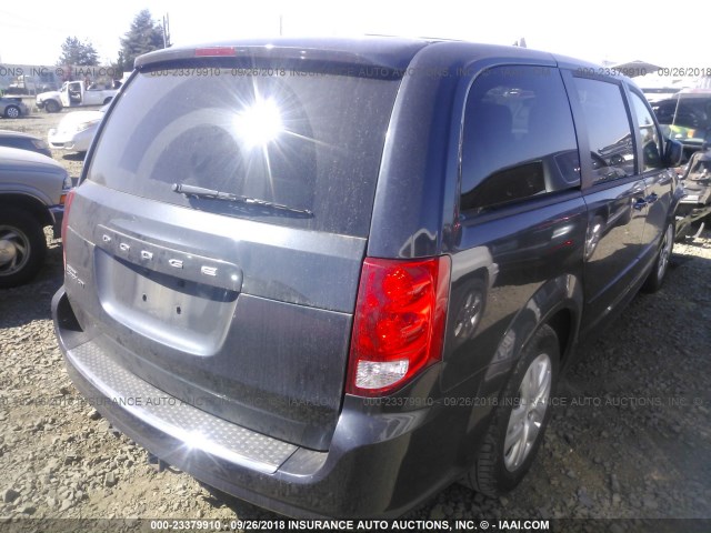 2C4RDGBG1DR794680 - 2013 DODGE GRAND CARAVAN SE Dark Blue photo 4