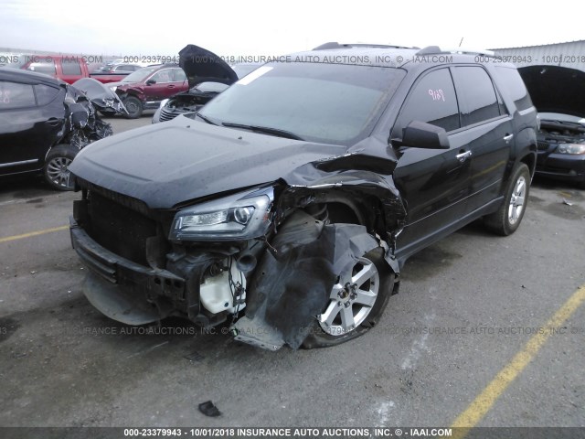 1GKKVNEDXEJ100437 - 2014 GMC ACADIA SLE BLACK photo 2