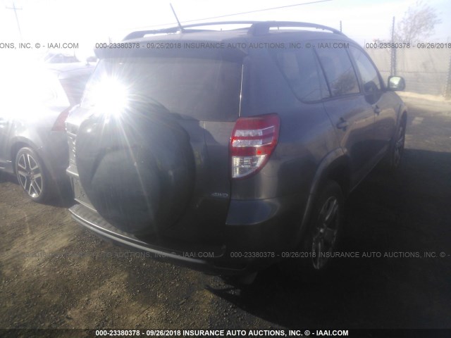 2T3RK4DV4AW026757 - 2010 TOYOTA RAV4 SPORT GRAY photo 4