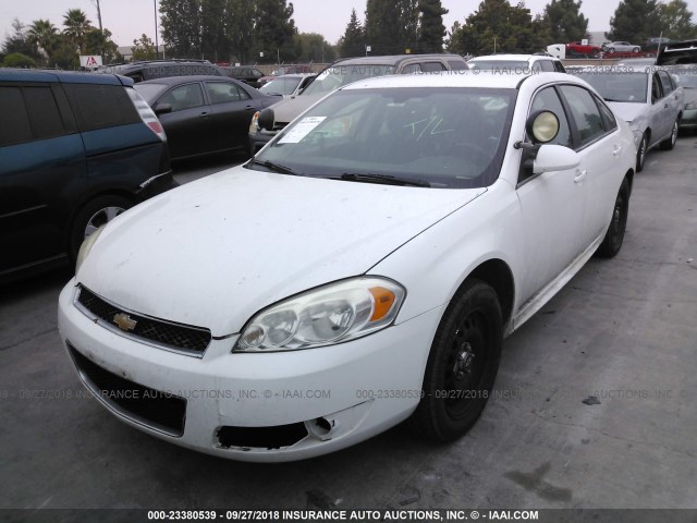 2G1WD5E31D1264135 - 2013 CHEVROLET IMPALA POLICE WHITE photo 2