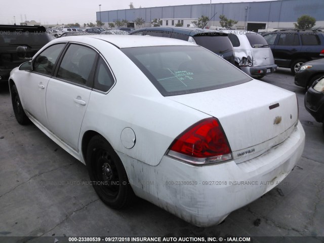 2G1WD5E31D1264135 - 2013 CHEVROLET IMPALA POLICE WHITE photo 3