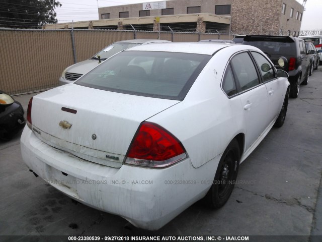 2G1WD5E31D1264135 - 2013 CHEVROLET IMPALA POLICE WHITE photo 4