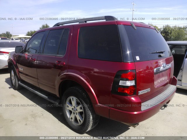 1FMEU63E37UA85211 - 2007 FORD EXPLORER XLT BURGUNDY photo 3