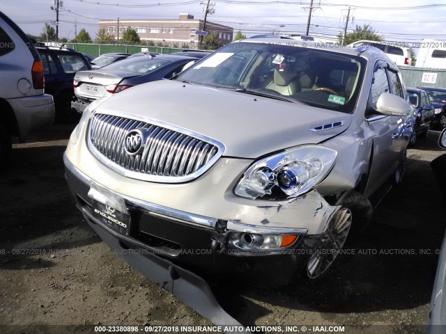 5GALVBED8AJ228346 - 2010 BUICK ENCLAVE CXL GOLD photo 2