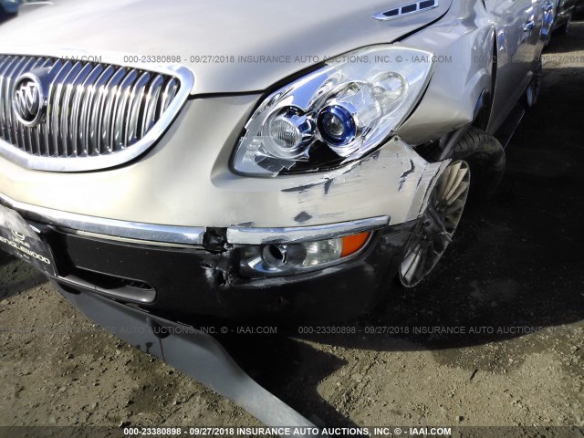 5GALVBED8AJ228346 - 2010 BUICK ENCLAVE CXL GOLD photo 6