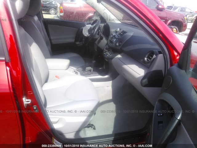 2T3YF4DV2BW090426 - 2011 TOYOTA RAV4 LIMITED RED photo 5