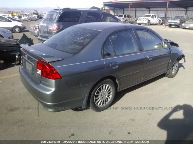 2HGES26715H550151 - 2005 HONDA CIVIC EX SILVER photo 4