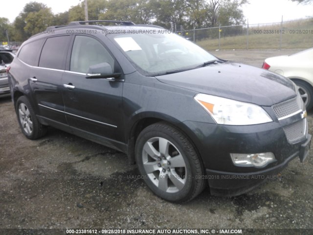 1GNKVLED6BJ313954 - 2011 CHEVROLET TRAVERSE LTZ Light Blue photo 1