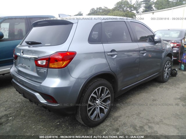 JA4AR3AU3JZ005052 - 2018 MITSUBISHI OUTLANDER SPORT ES/SE GRAY photo 4