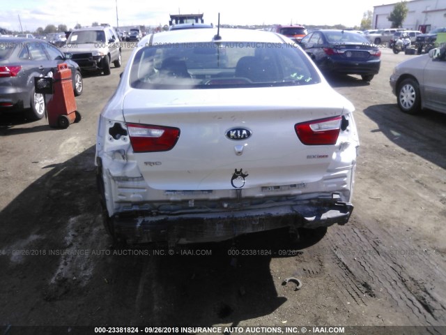 KNADN4A35E6357226 - 2014 KIA RIO EX SILVER photo 6