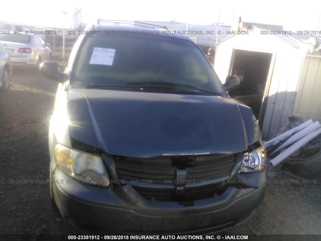 1D4GP24R65B371306 - 2005 DODGE GRAND CARAVAN SE BLUE photo 6